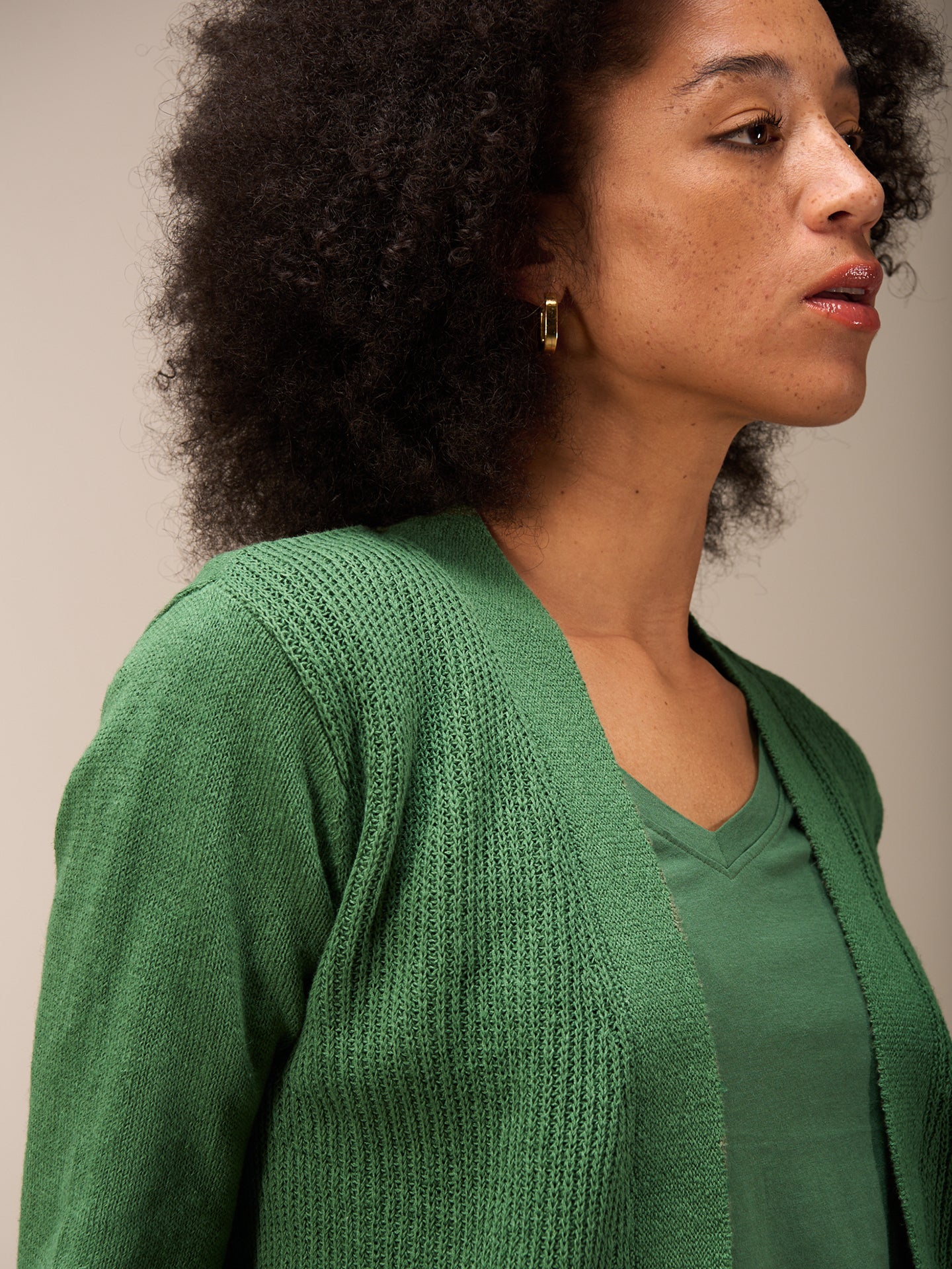 Strickjacke mit Leinen - Image 4